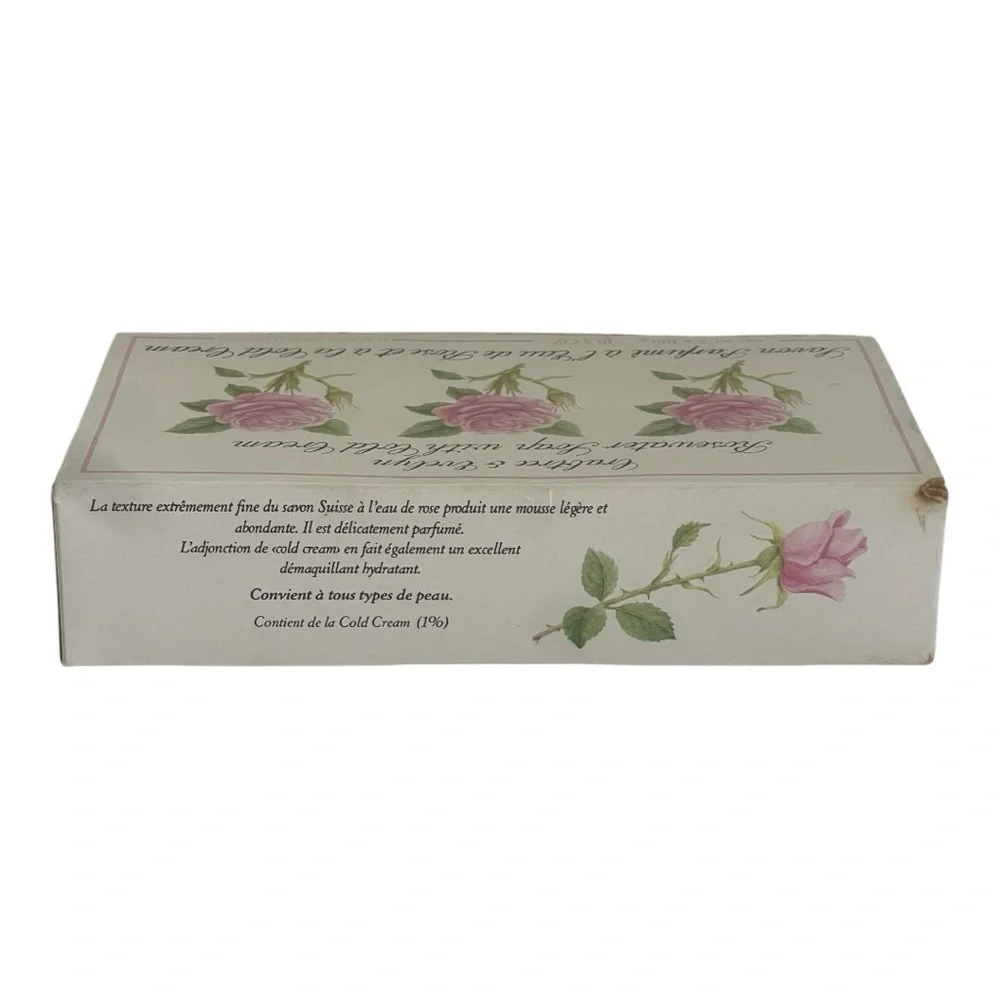 Vintage Crabtree & Evelyn Rosewater Soap With Cold Cream 3.5 oz Three Pack New